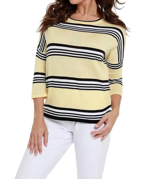 Striped 3/4 Sleeve Top