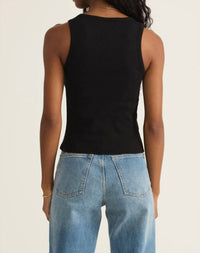 Z Supply Women's Hadley Tank Top in black - women's tank top - alternate view