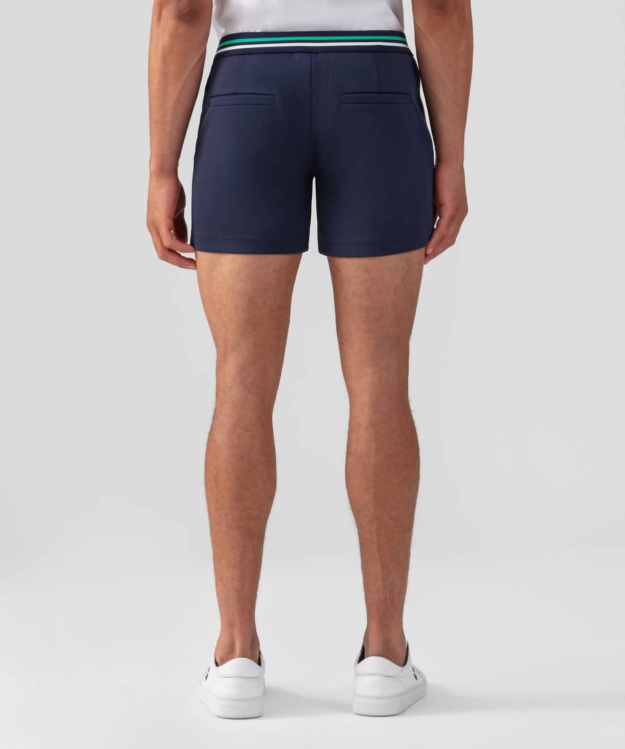 Ron Dorff Men's Tennis Shorts in navy - men's shorts - detail view