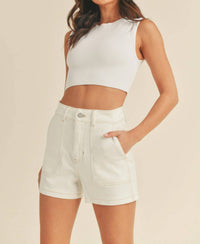 Just Black Denim - High Rise Utility Shorts