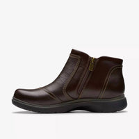 Clarks Women's Certina Joy Boot in dark brown leather - women's shoe - view 4