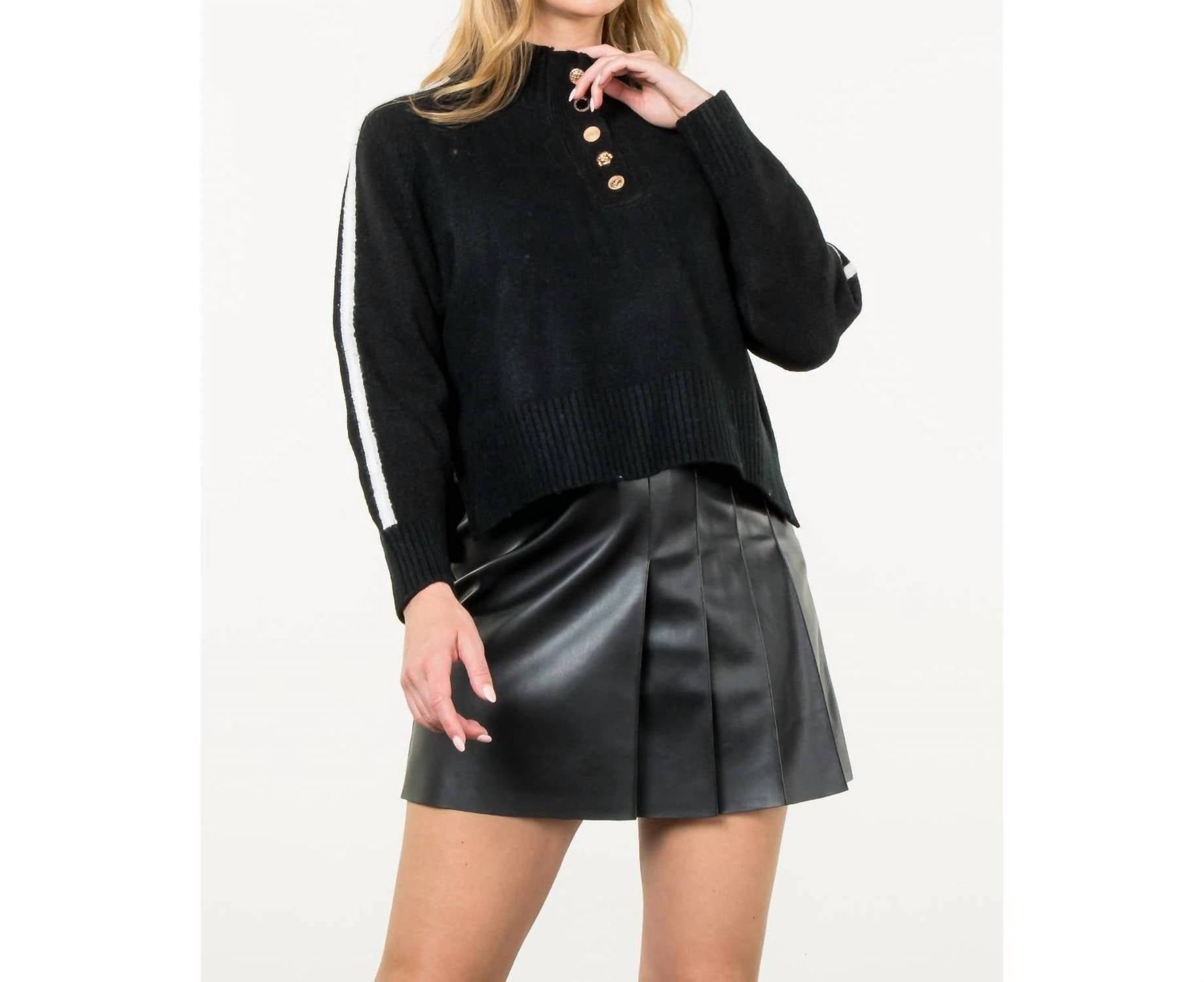 Thml - Half Button Knit Sweater