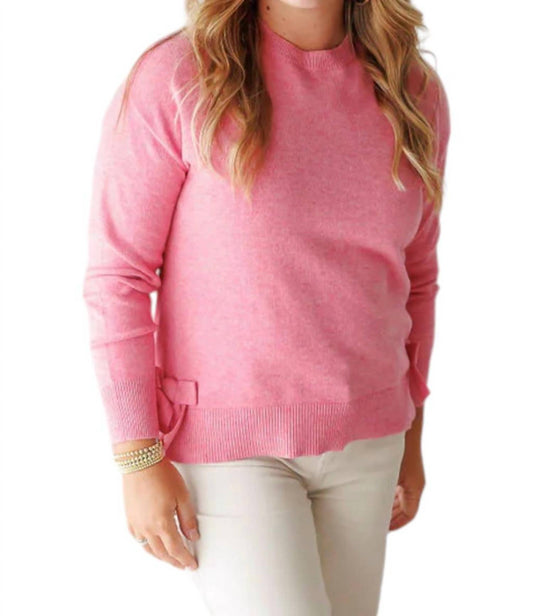 Charlie B - Crew Neck Sweater with Bow Side Detail