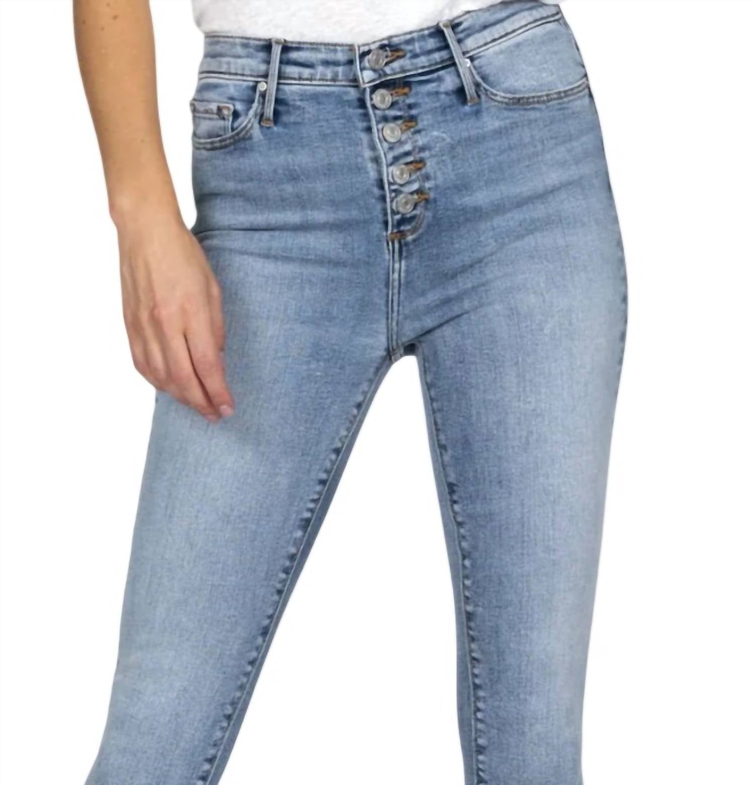 BLACK ORCHID High Rise Skinny Jeans in bad girlfriend - women's jeans - detail view