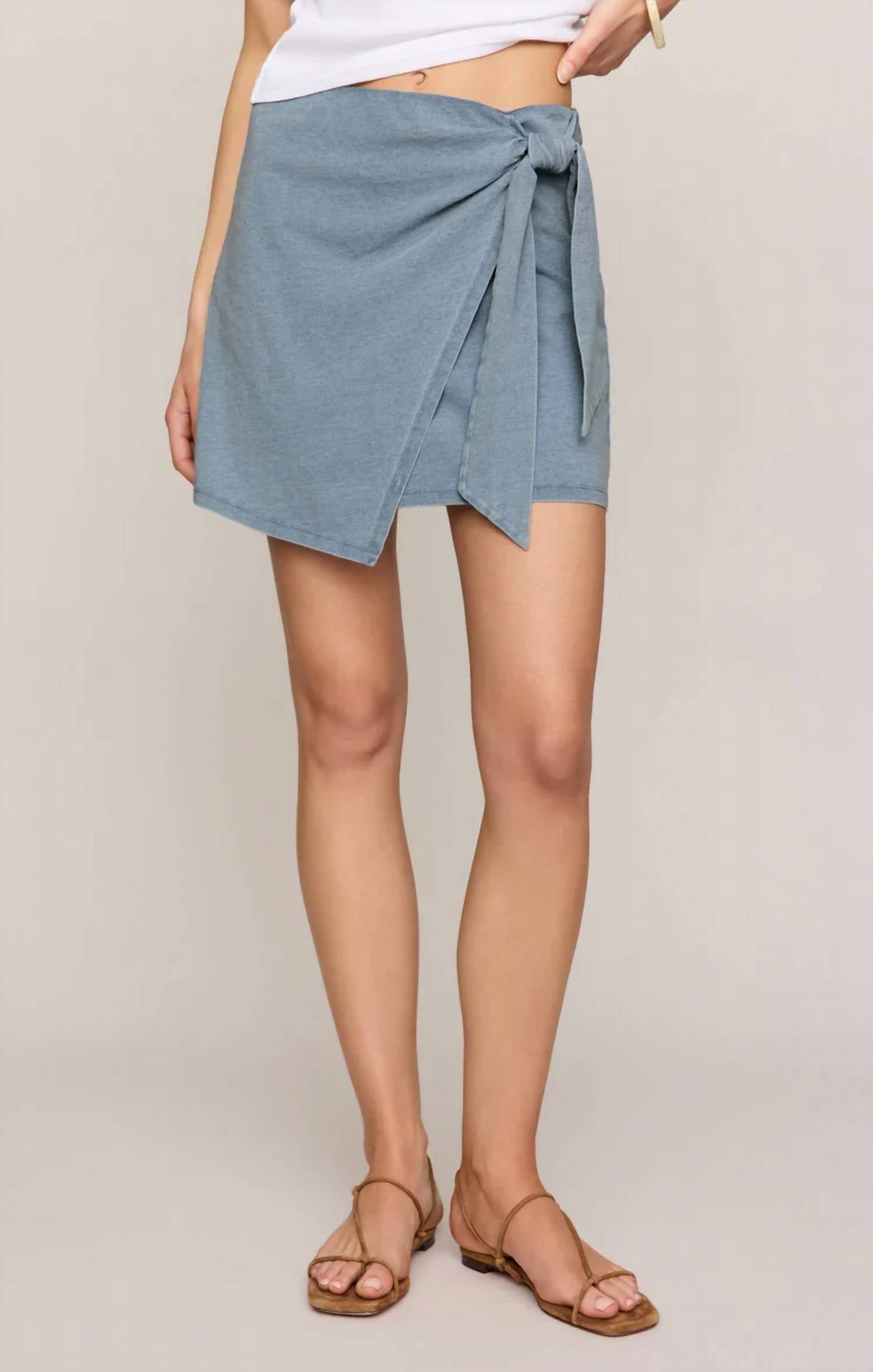 Z Supply - Sora Jersey Denim Mini Skirt