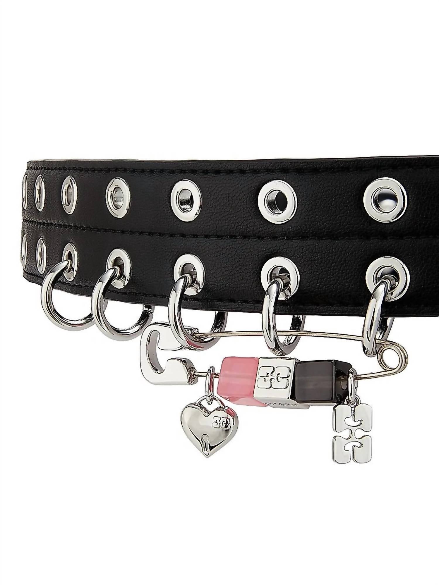 Ganni - Double Eyelet Safety Pin Belt