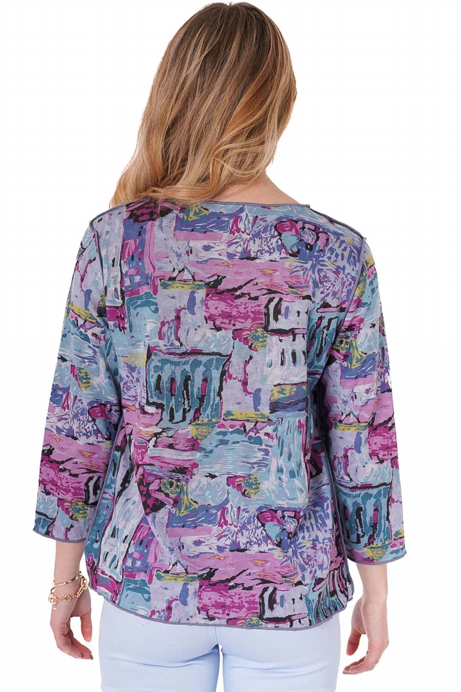Trisha Tyler - Reversible Printed Crewneck Top