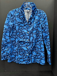 PATTY KIM Women's Elizabeth Button Down Blouse in blue - women's blouse