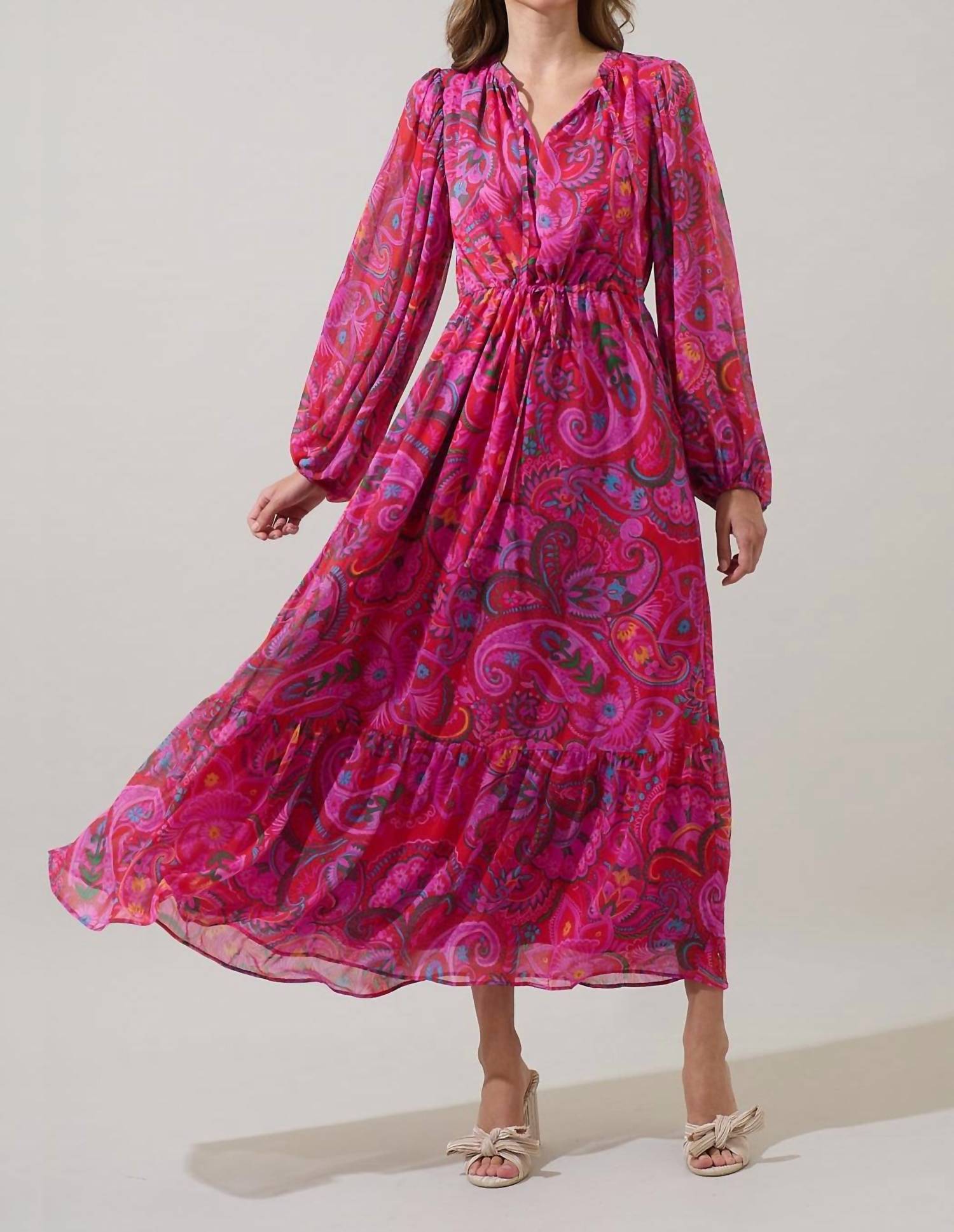 Sugarlips - Anais Floral Mauder Balloon Maxi Dress