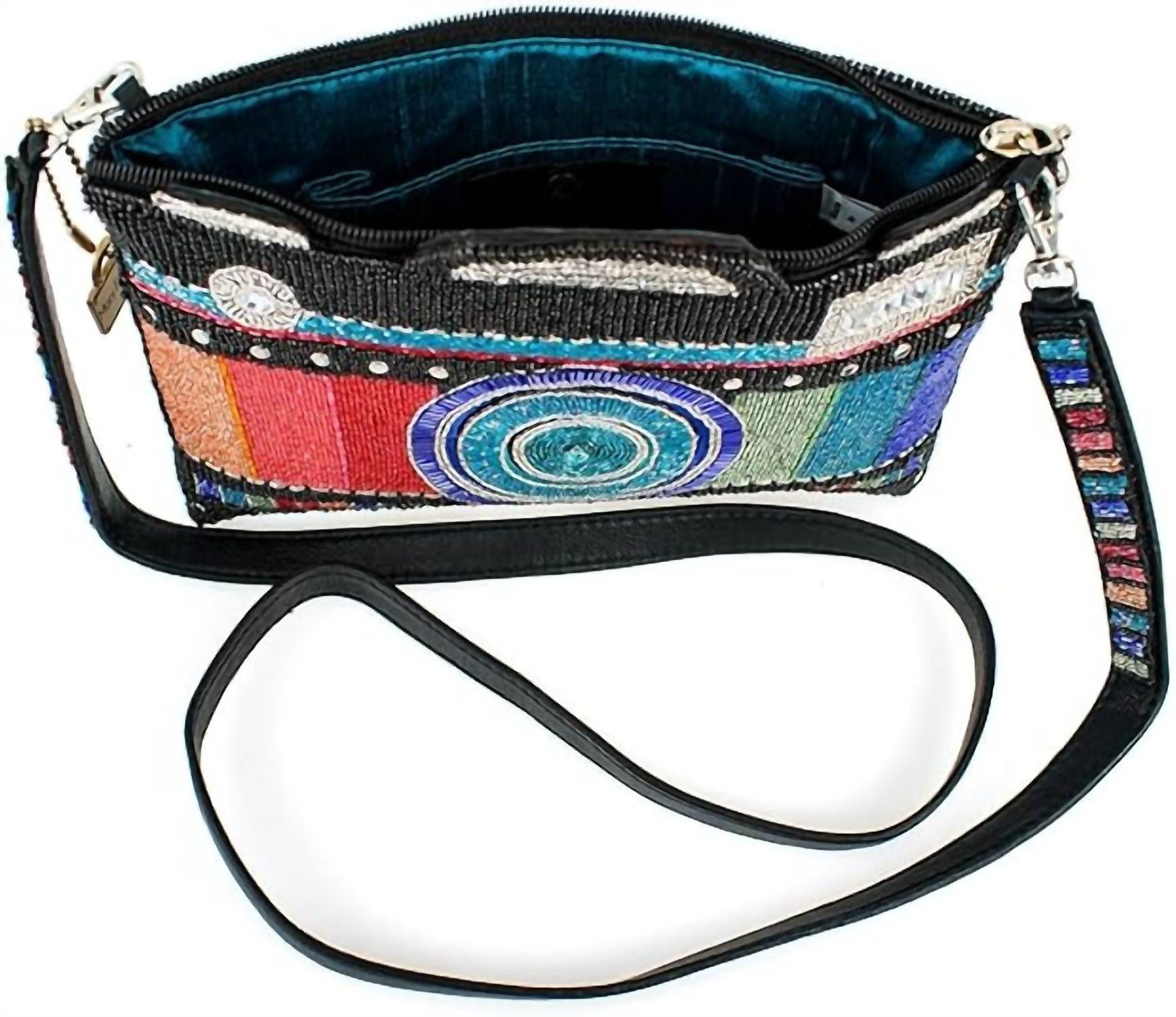 Mary Frances - Women's Color Fusion Beaded Camera Mini Crossbody Handbag