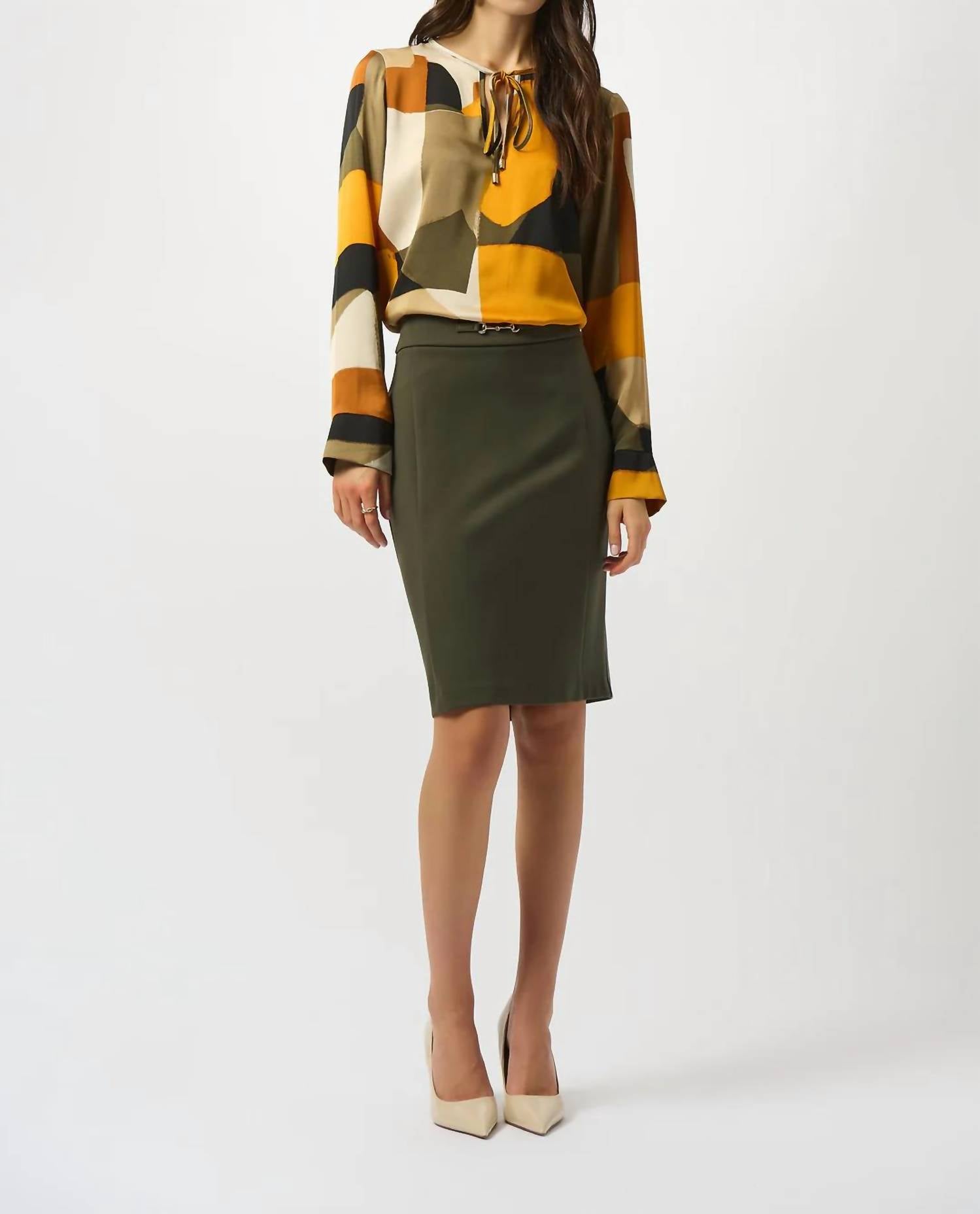 Joseph Ribkoff - Heavy Knit Pull On Skirt
