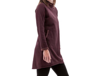 Aventura Weekend Mock Neck Fleece Dress in sassafras - women's dress - alternate view