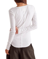 Free People - Jamie Rib Long Sleeve Henley Top