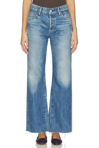 Moussy Vintage Atlantis Remake Flare Jean in blue - women's jeans