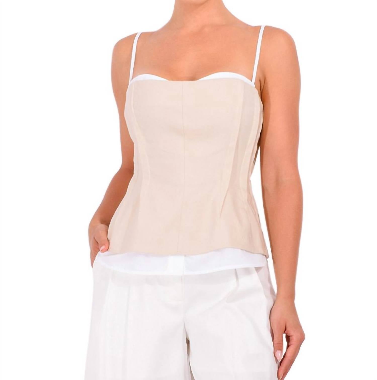 Jonathan Simkhai - Cayden Linen Bustier Top