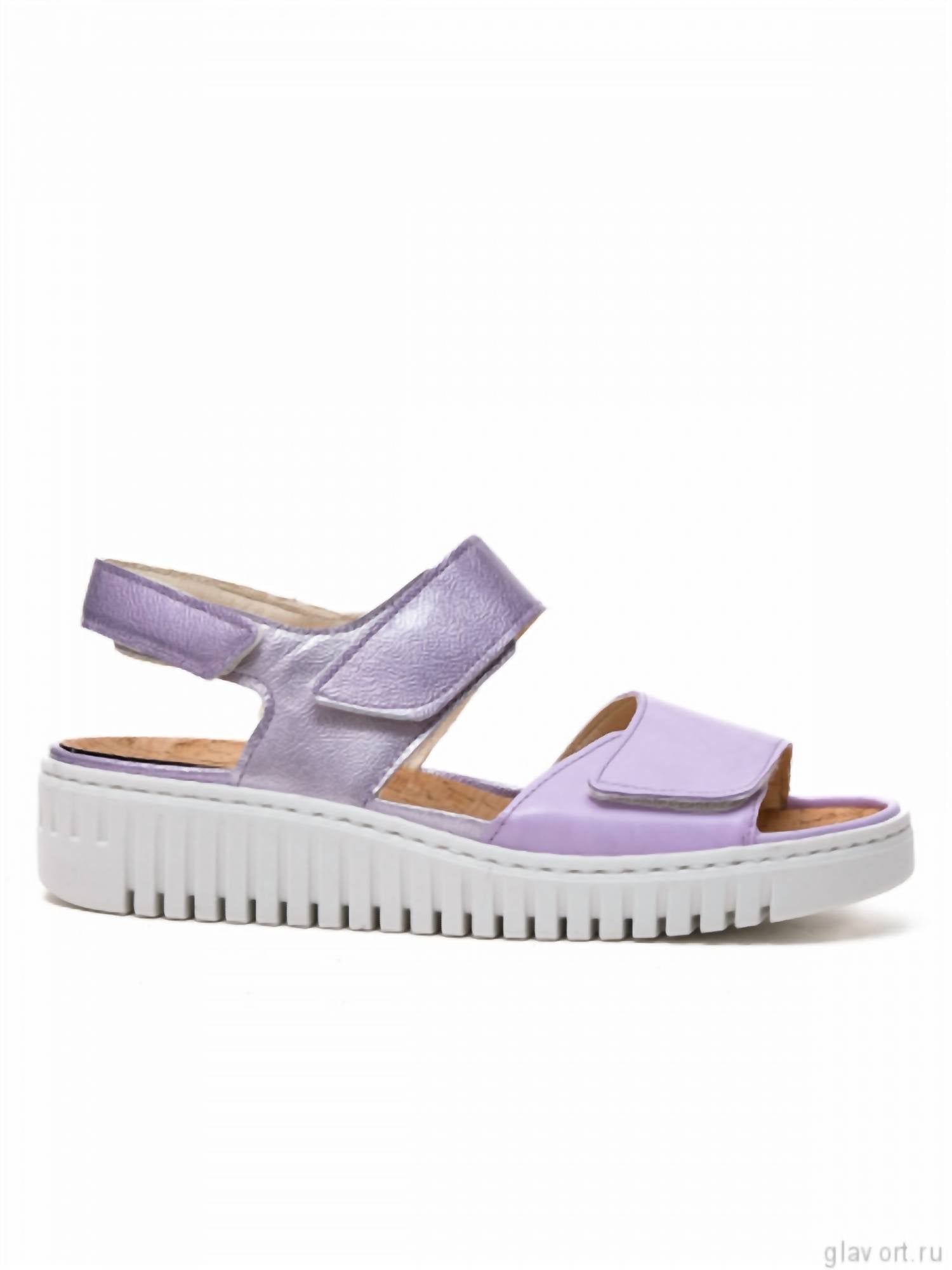 Waldlaufer Women’s Willow Wedge Sandal in lavender - women's sandal