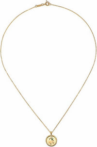 Satya Jewelry Unisex Taurus Zodiac Emerald Necklace in gold - women's jewelry