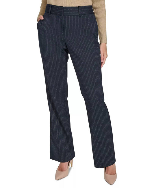 Tommy Hilfiger - Metallic Pinstriped Bootcut Pants