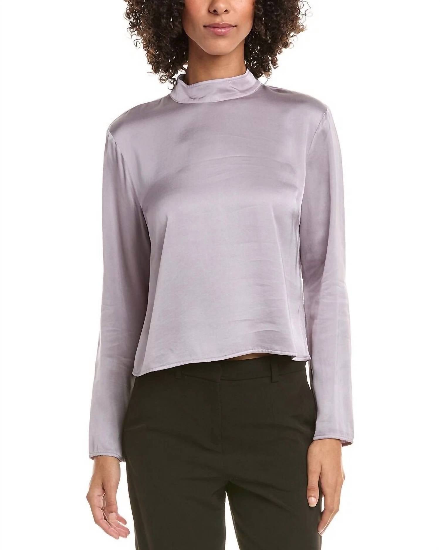 Bella Dahl - MOCK NECK BUTTON BACK TOP