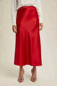 Wishlist - Satin Midi Skirt
