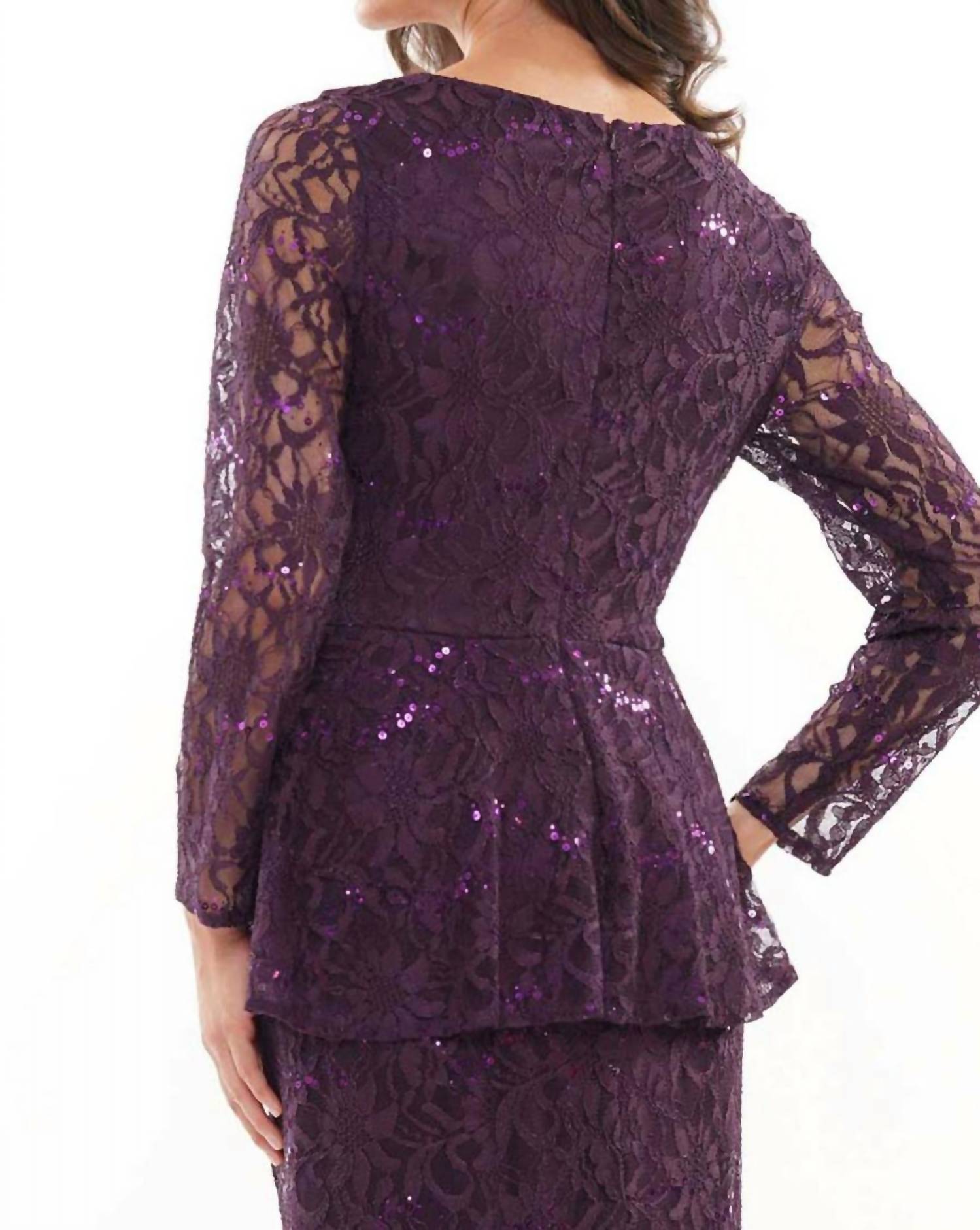 Marsoni By Colors - V-neckline Full Sleeve Dress
