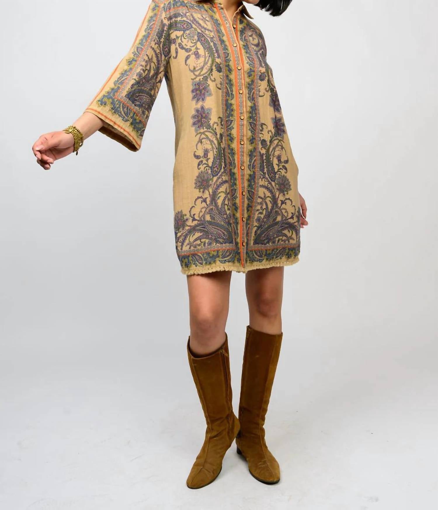 Ivy Jane - Paisley Border Shirtdress