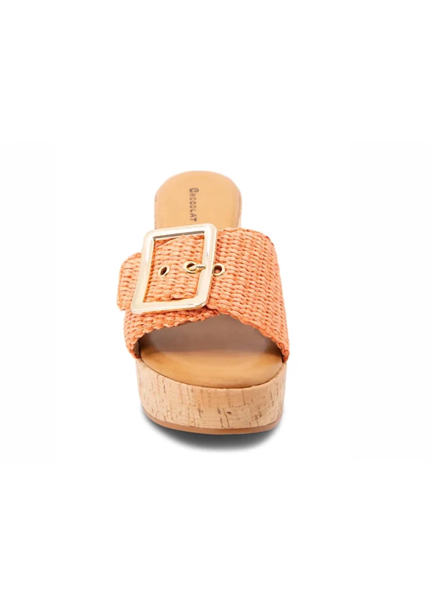 Chocolat Blu - Women's Gani Raffia Sandals