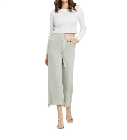 Vervet By Flying Monkey - High Rise Wide Leg Crop Jeans