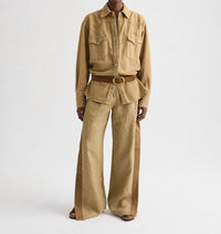 TWP Slim A Pant With Lip Tux in kelp ermine - women's pants