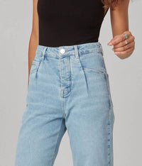 LOLA JEANS Milan High Rise Wide Leg Jeans in luster - women's jeans - detail view