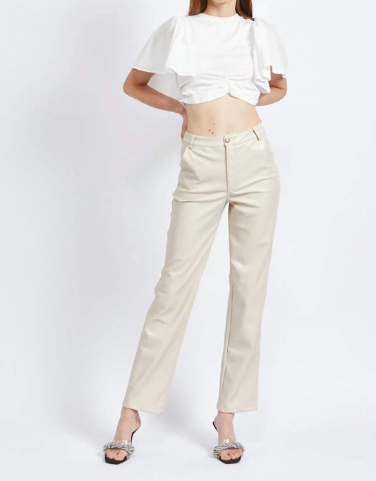 En Saison - RYLEE VEGAN LEATHER PANTS