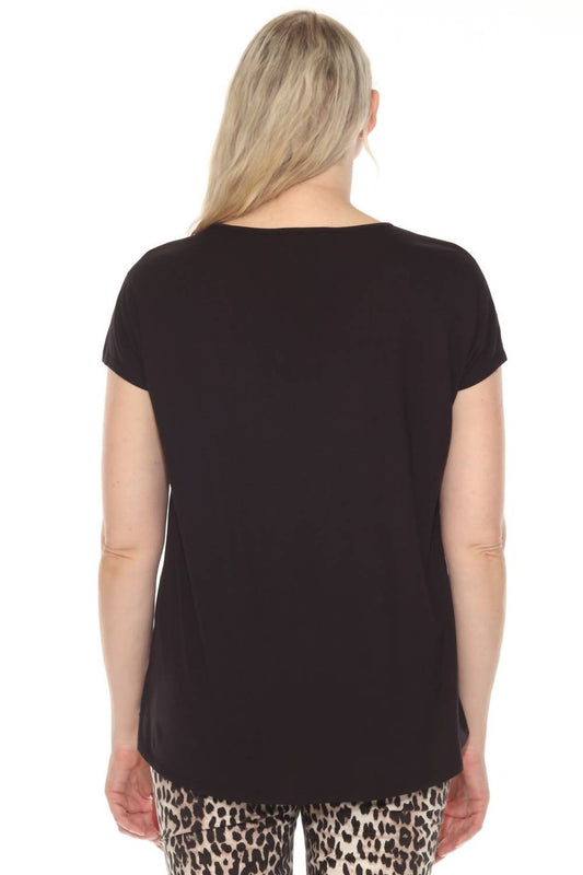 Joseph Ribkoff - V-neck Split Sleeve Loose Fit Top