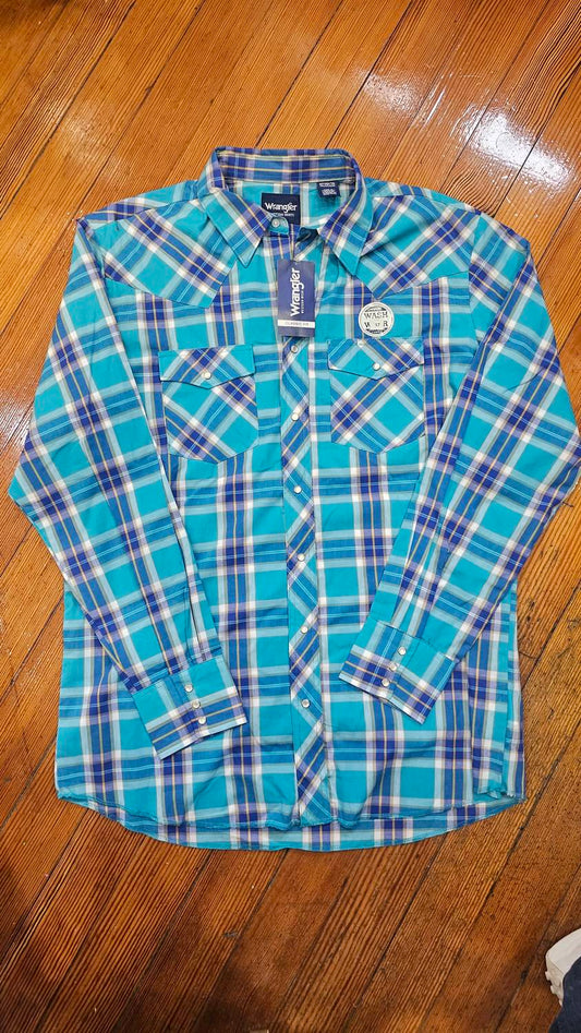 Wrangler - Men's Western Wear Classic Fit Shirt - Plus