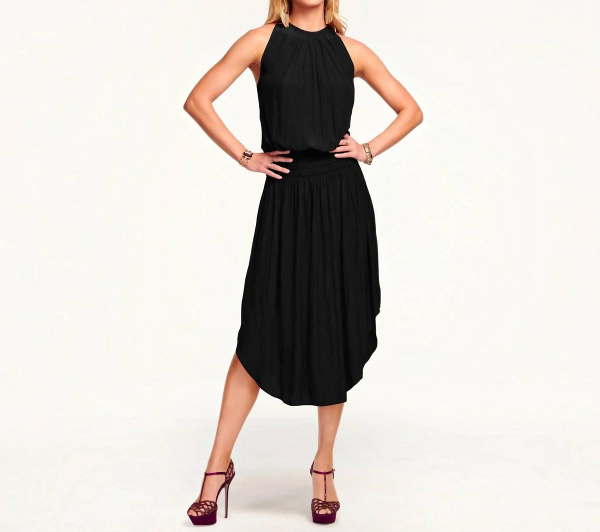 Ramy Brook - Audrey Smocked Midi Dress