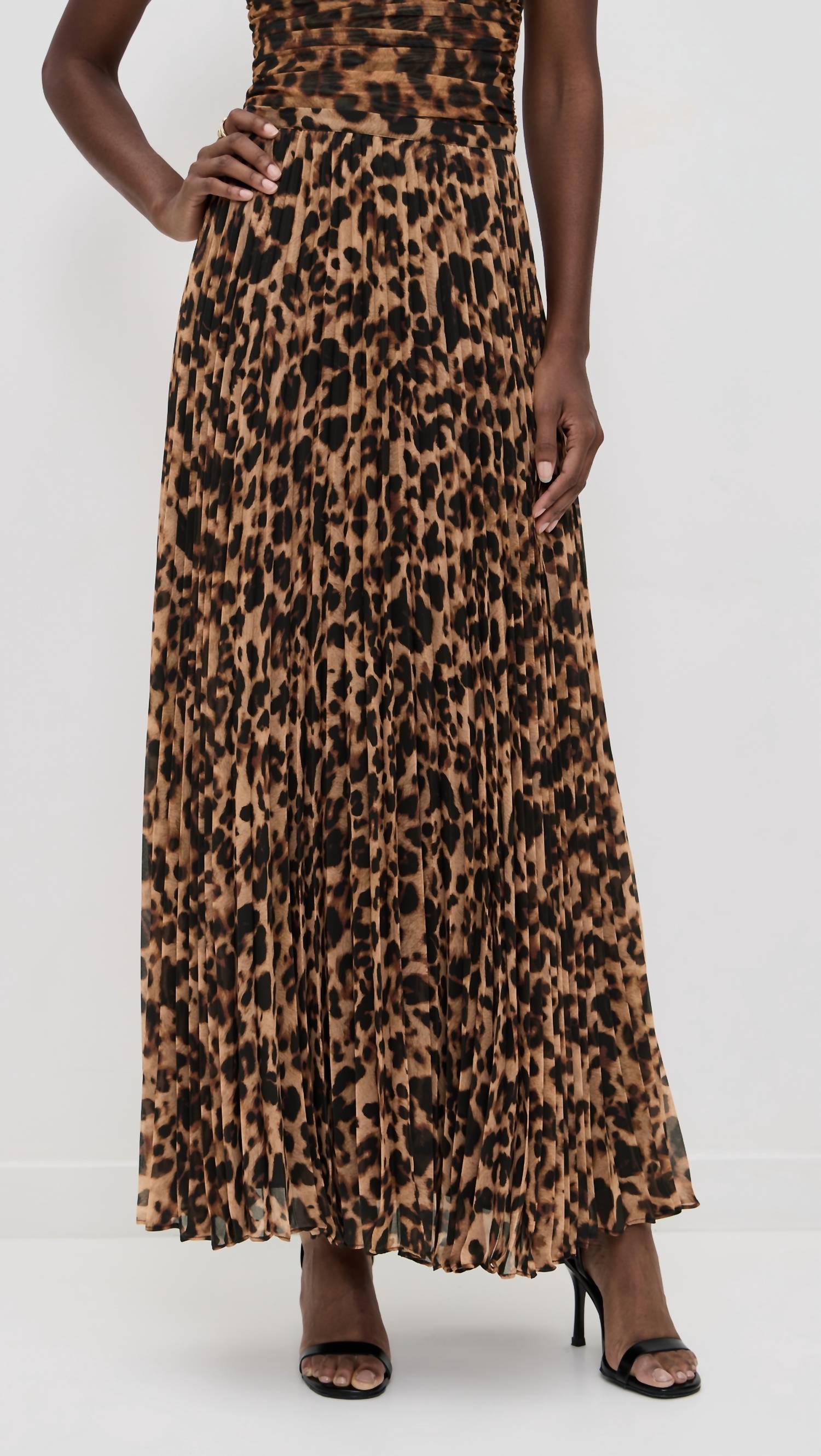 L'Agence - Torin Pleated Maxi Skirt