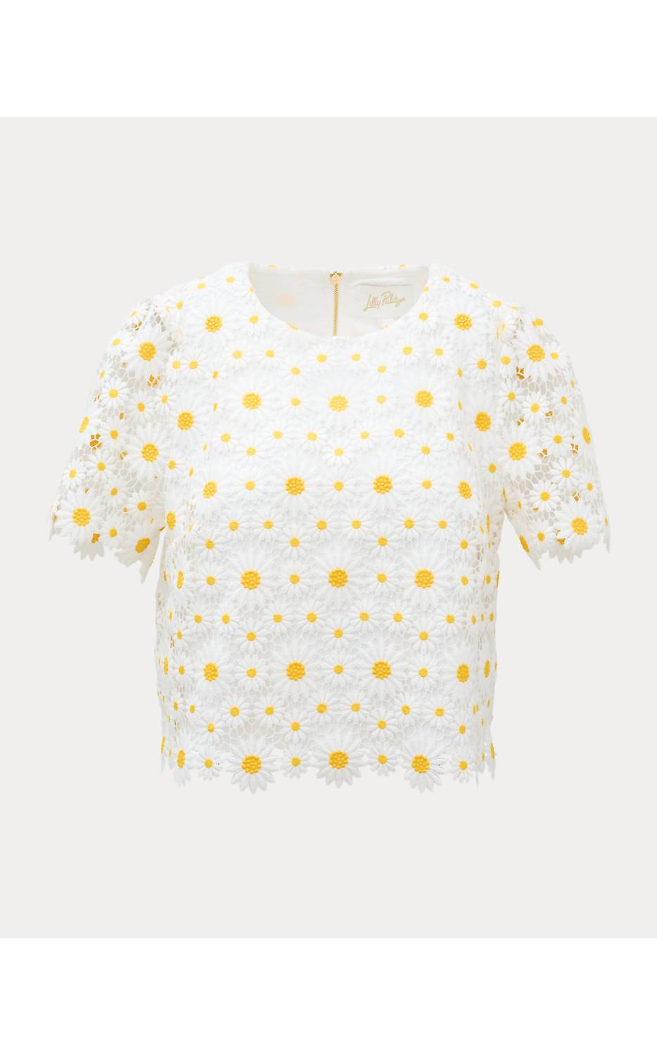 Lilly Pulitzer Louise Top in resort white fresh as a daisy lace - women's t-shirt - view 5