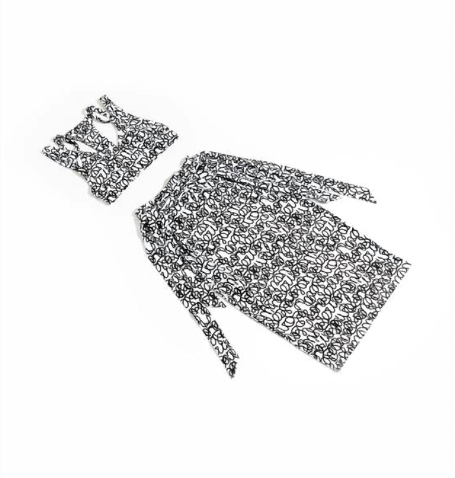 The Athletic Side Of Us - Scribbler Set – Hand-drawn Scribble Art Two-piece Spring Street Style Set