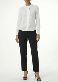 Area Stars Women's Ruffle Linen Top in white - women's blouse - view 8