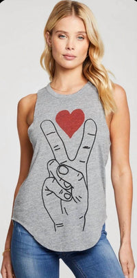Chaser - Triblend Muscle Tank Peace & Love