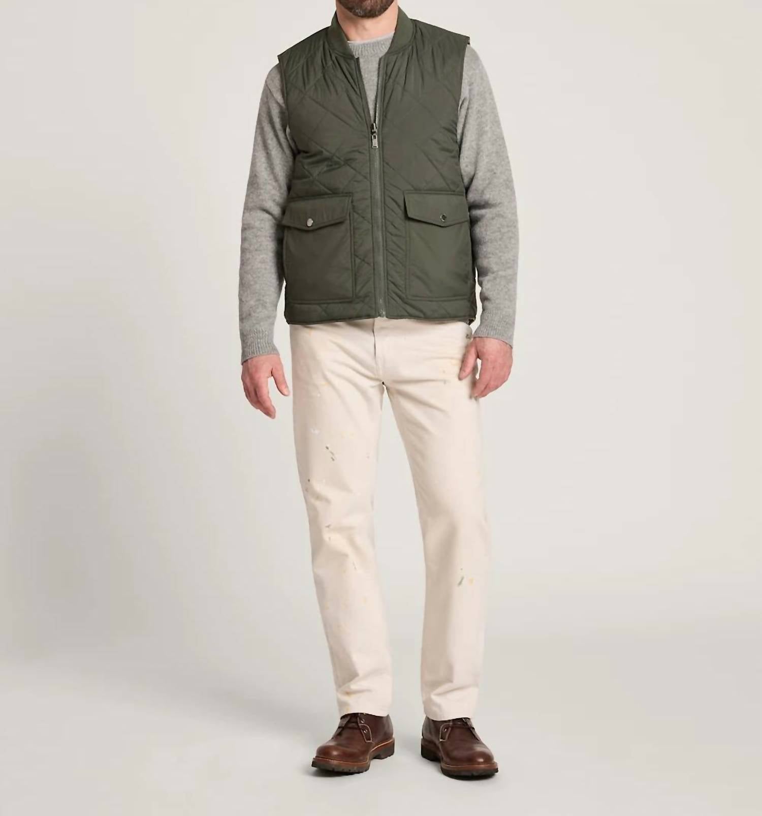 PENDLETON Wildwood Reversible Vest in northwest trees - men's jacket - alternate view