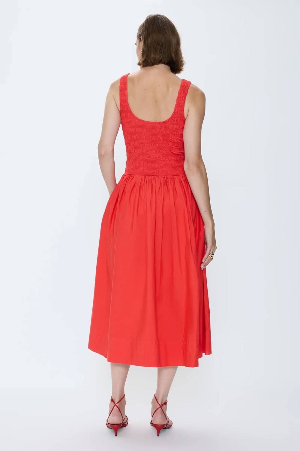 Pistola - Alessia Smocked Drop Waist Midi Dress