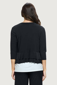 Last Tango - crop jacket with ruffle bottom