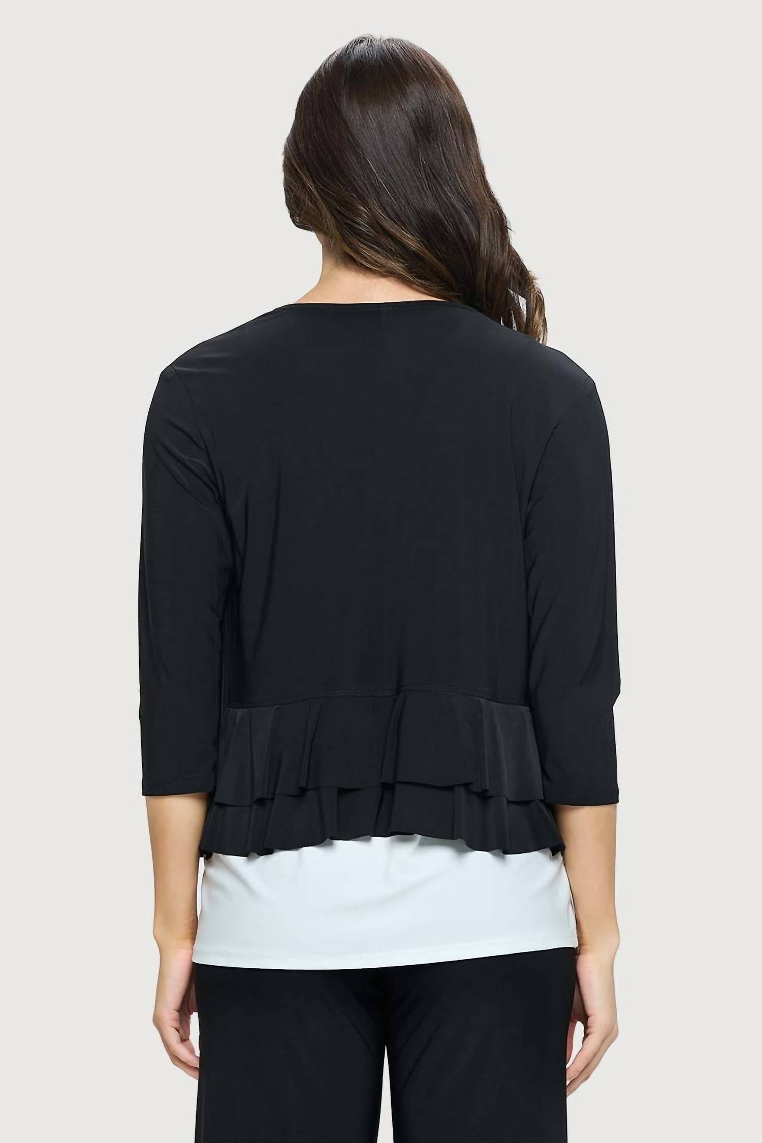 Last Tango - crop jacket with ruffle bottom