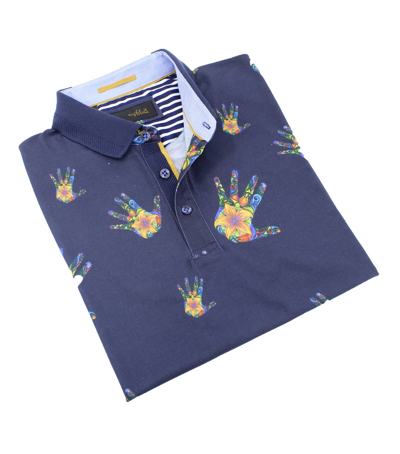 Eight X - Men's Colorful Floral Palm Print Polo