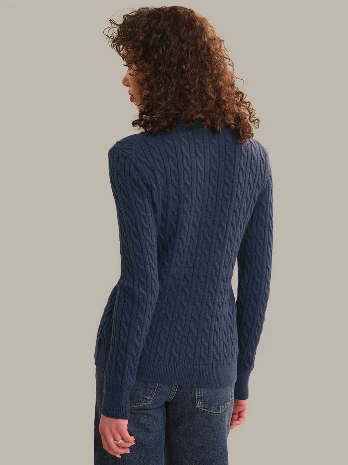 525 America - Juliette Cable Split Hem Cardigan