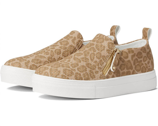 Mia - Andraya Tan Leopard Zip Girls Shoe
