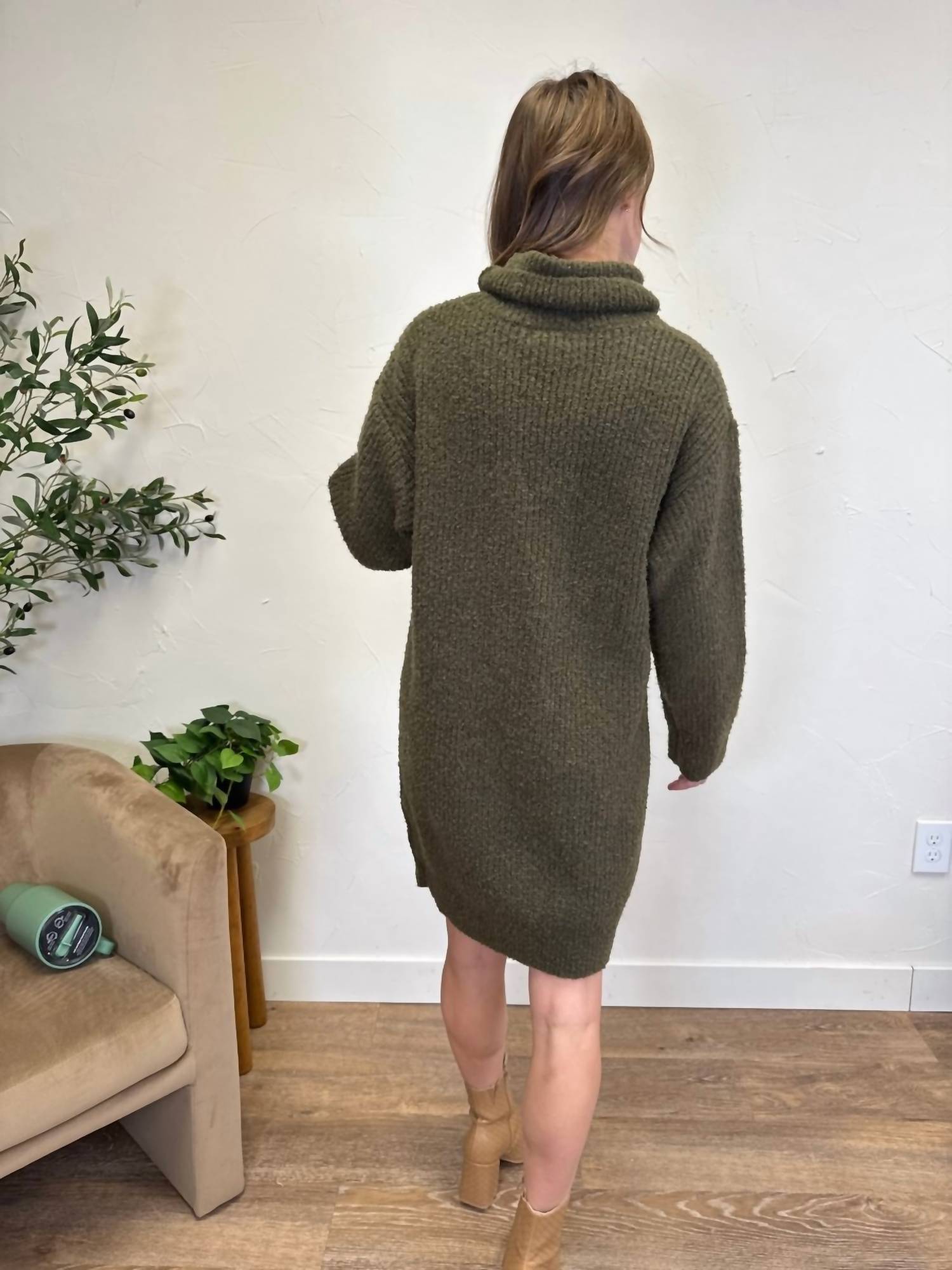 Mikarose The Verity Sweater Dress in green - women's dress - view 4