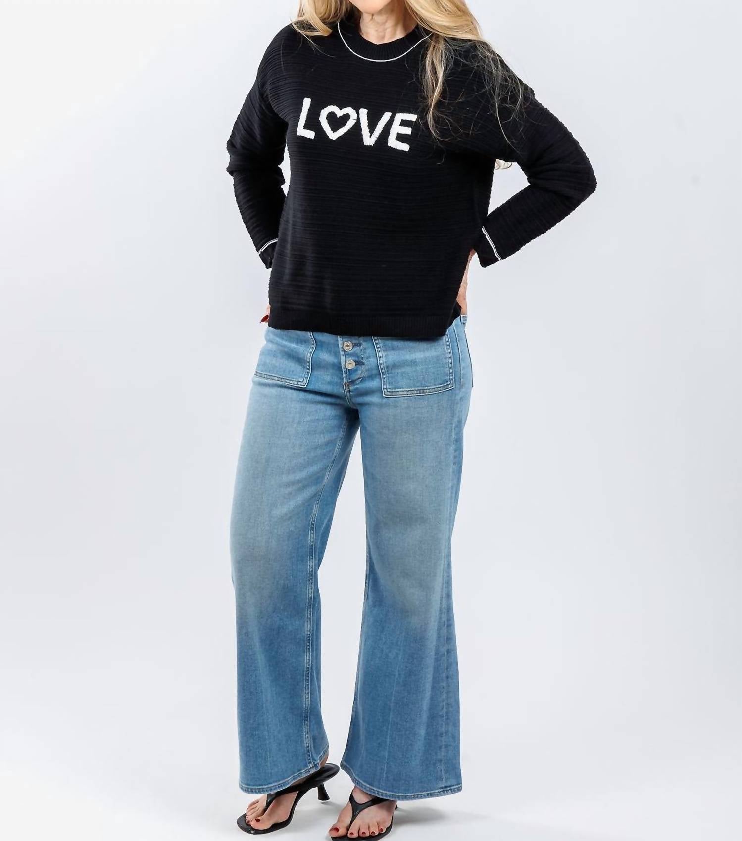 Pure Amici - Love Crew Neck Sweater