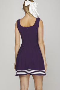 She + Sky - GAME DAY SLEEVELESS SQUARE NECK MINI DRESS