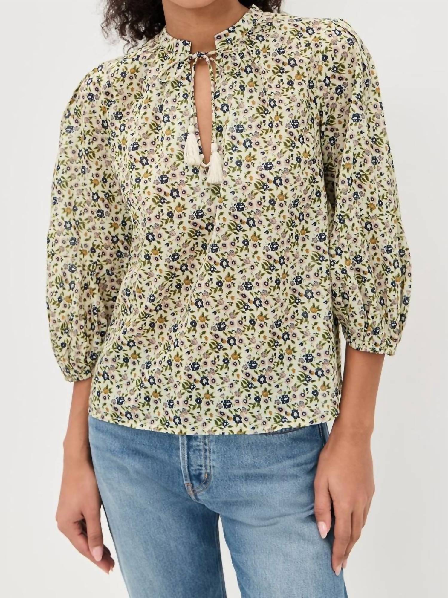 Cleobella Belle V Neck Blouse in eloisa floral - women's blouse - view 4